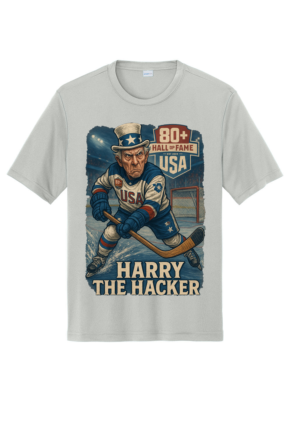 Harry the Hacker:  80+ Hockey Hall of Fame Charity Tee